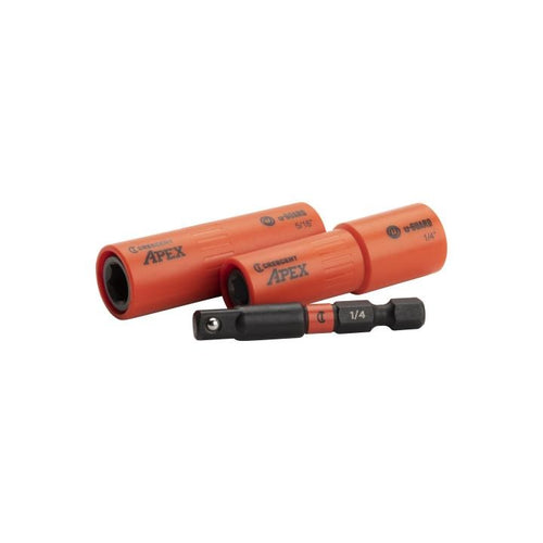Crescent 3 Pc. u-GUARD™ 1/4 Covered Socket Set