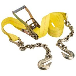 27-Ft.x2-In. Ratchet Tie-Down w/ Chain Ends & Grab Hook
