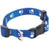 Westminster Pet Ruffin' it Paw Print Reflective 8 In. to 12 In. Nylon Dog Collar