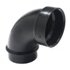 Canplas ABS DWV 1/4 or 90° Long Turn Street Elbow Spigot x Hub